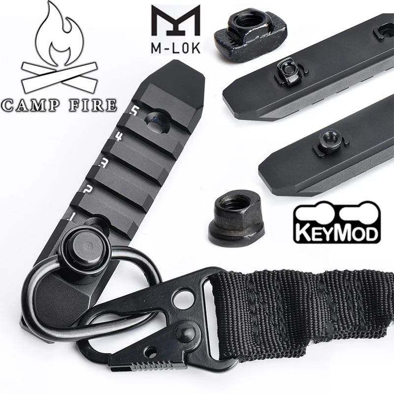 Riel Picatinny táctico con hebilla QD – Compatible Mlok y Keymod - imagen 3
