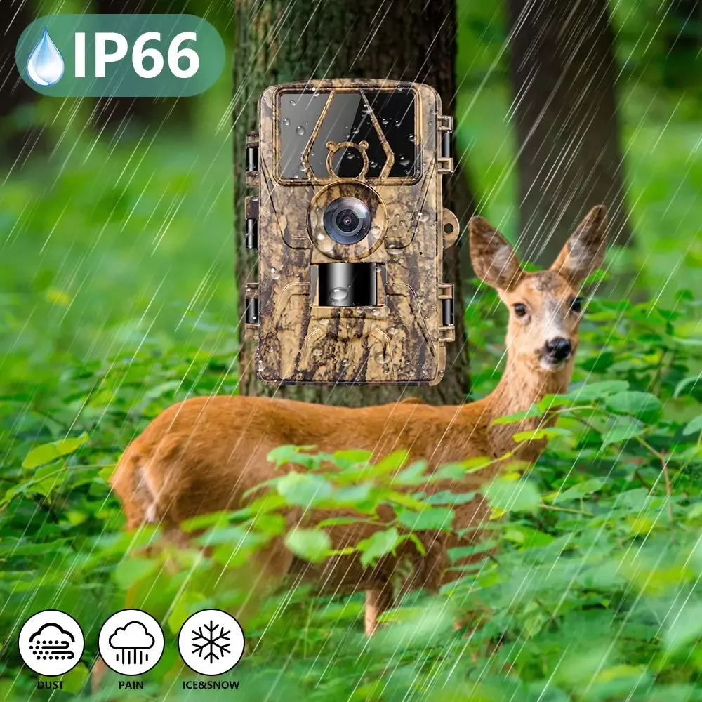 Cámara de rastreo impermeable WiFi 8K PR801W 60MP admite visualización de aplicaciones para caza de animales al aire libre visión nocturna y monitoreo de granja - imagen 3