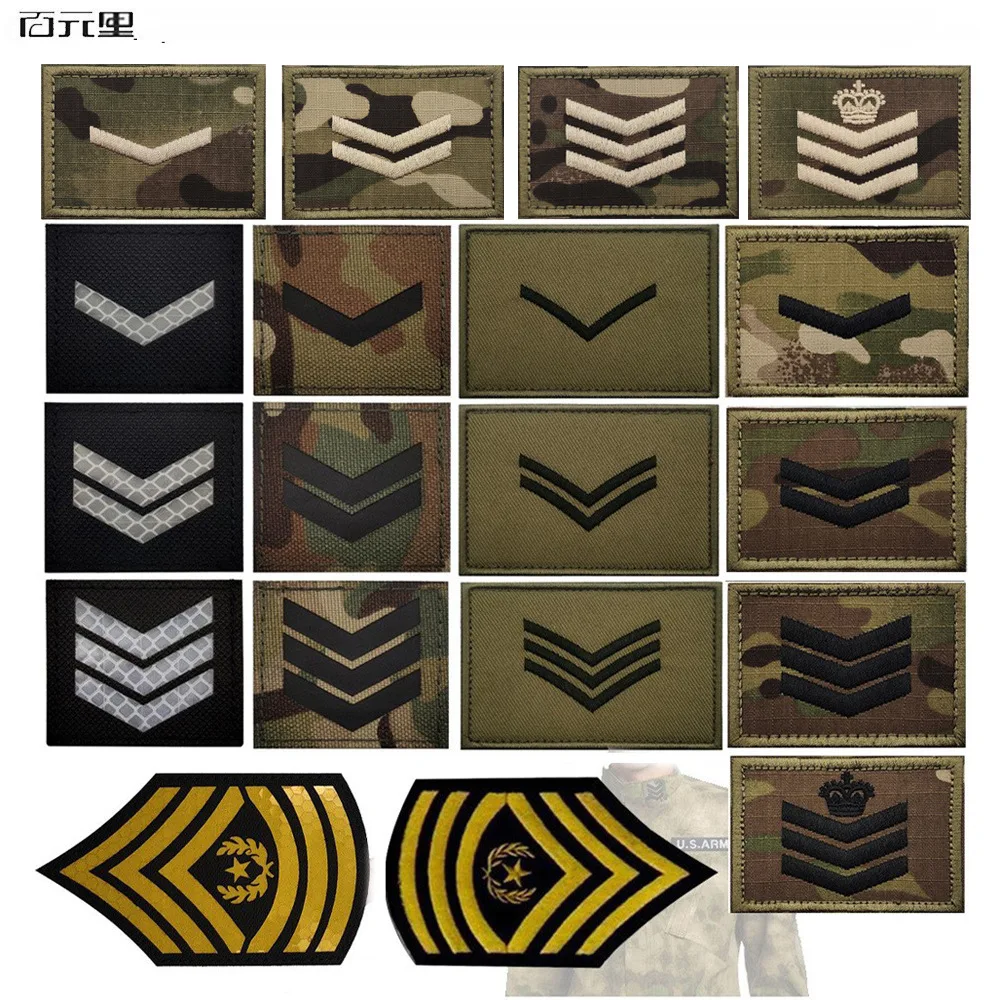 Brazalete de advertencia de tela IR reflectante, insignia de identificación, parche de nivel 1, 2, gancho, aplique de hombro, insignia, brazalete uniforme