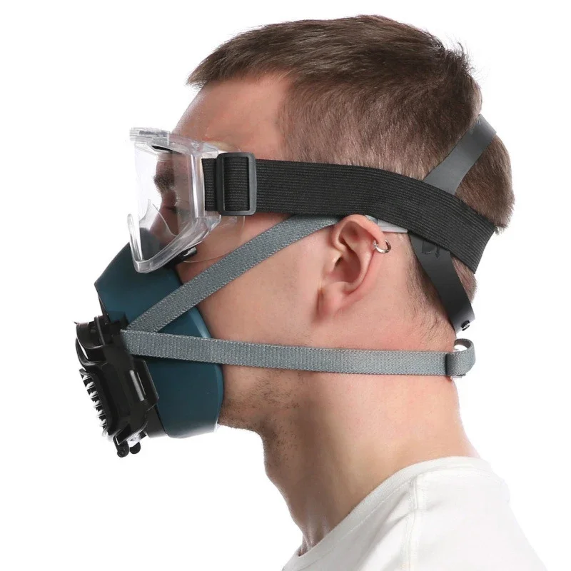 Filtros de respirador de polvo de silicona, juegos de gafas, máscara a prueba de polvo para decoración de pintura en aerosol, máscaras de polvo autocebantes - imagen 5