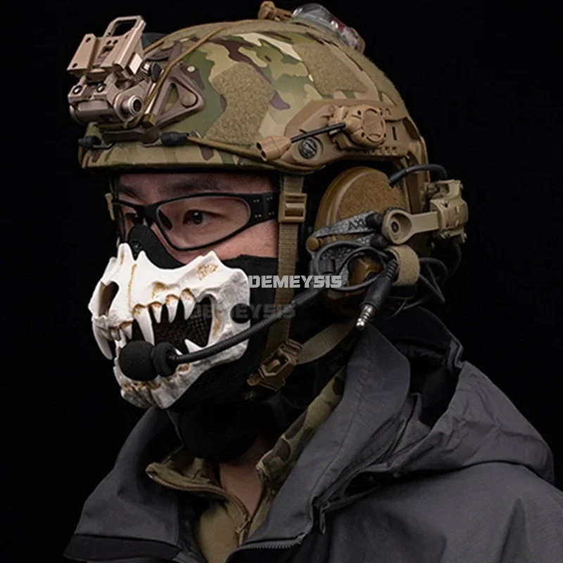 Capucha táctica, pasamontañas, máscara facial completa, camuflaje para exteriores, ciclismo, entrenamiento de caza, media cara, a prueba de viento, Airsoft - imagen 5