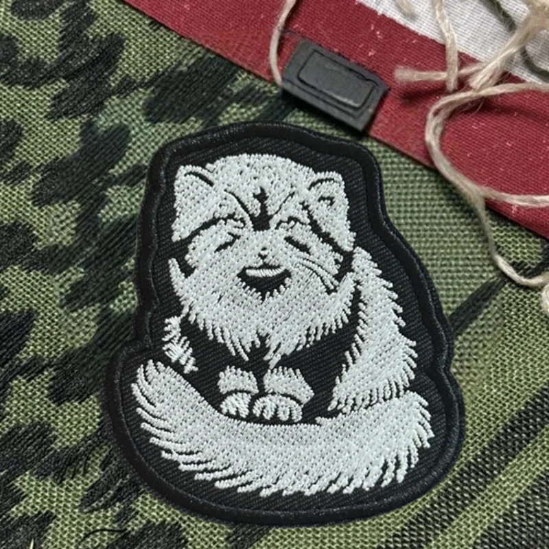 Parche bordado de gato Animal, chaleco táctico, sombreros con gancho y bucle, insignia de moral, mochila, pegatinas decorativas, parches para brazalete para ropa - imagen 3