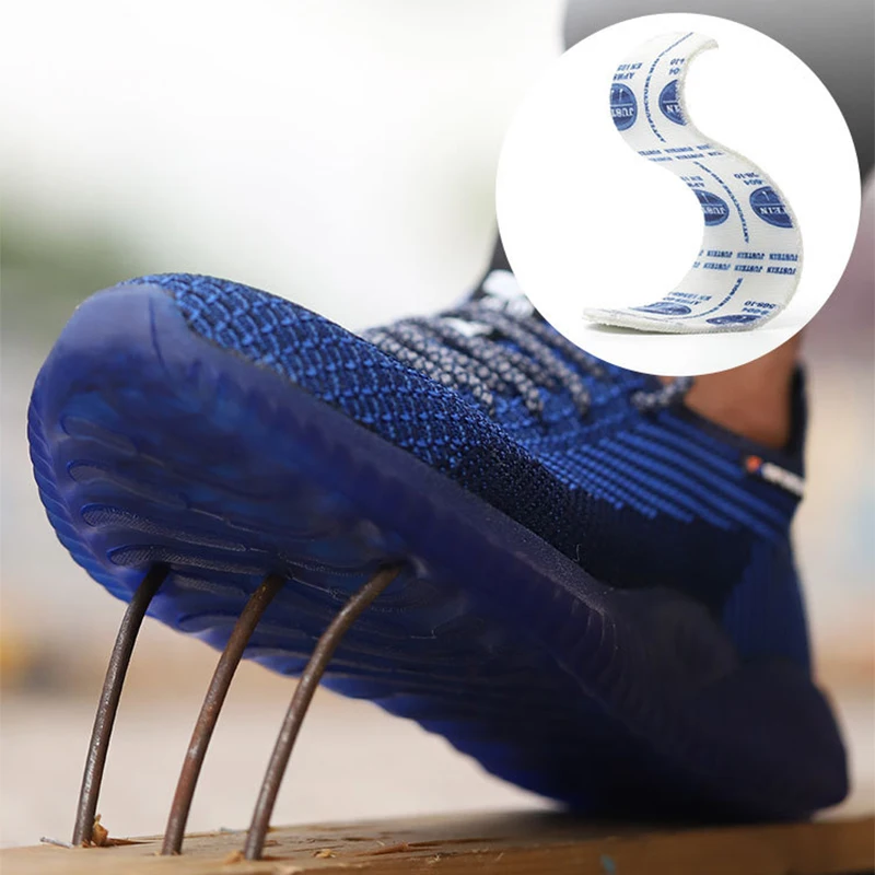 Botas de seguridad para el trabajo, zapatillas de deporte para hombre, zapatos de seguridad transpirables, botas de trabajo para hombre, zapatos indestructibles a prueba de pinchazos con punta de acero - imagen 5