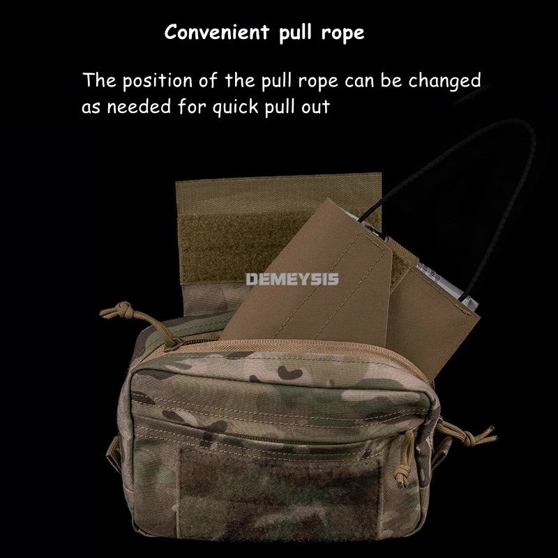 Bolsa de primeros auxilios MOLLE para caza con cuerdas elásticas, bolsa interior táctica de primeros auxilios, accesorios para equipos al aire libre, bolsa interior de almacenamiento - imagen 5