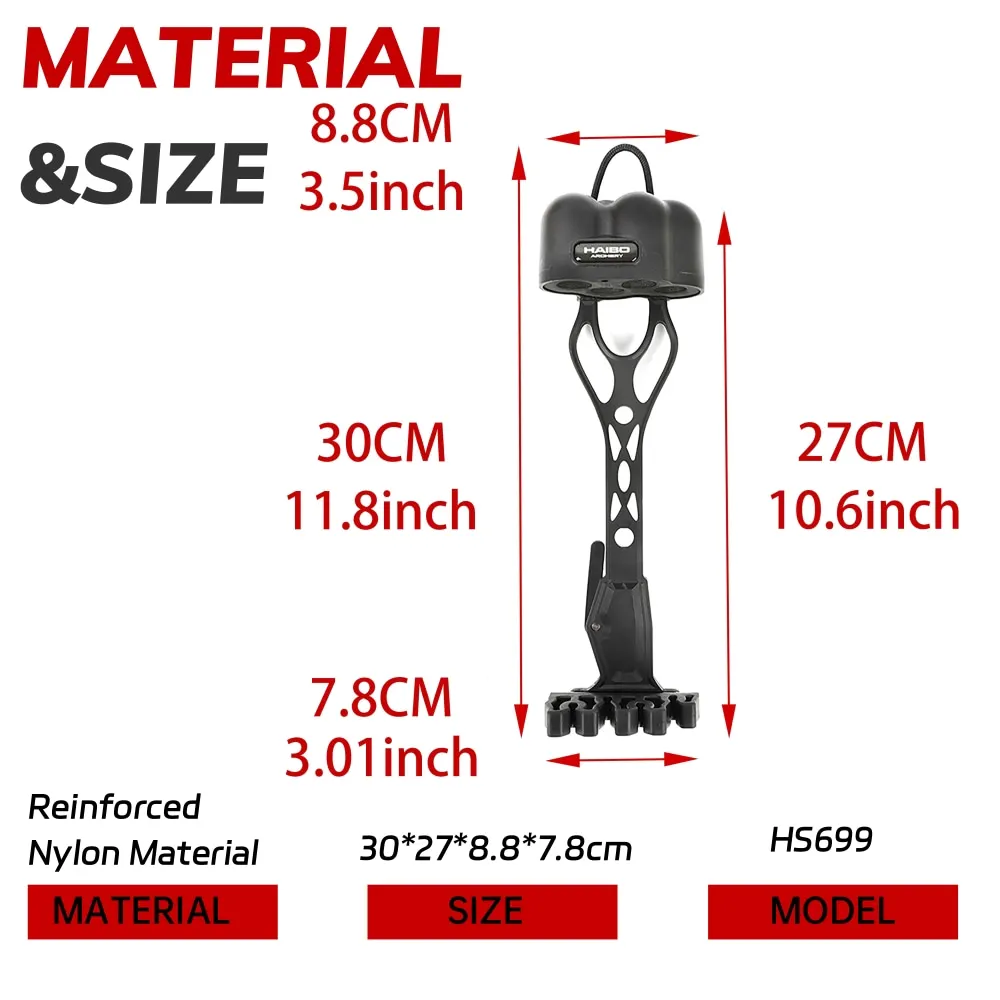 Bolsa de liberación rápida de 4 flechas, carcaj de flechas de tiro con arco duradero de nailon, ligero para arco al aire libre, caza, tiro, accesorios de objetivo - imagen 3