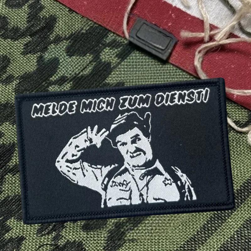 MELDE MICN IUM DIENSTI parche de impresión chaleco táctico gancho y bucle sombreros insignia de moral mochila pegatinas brazalete parches para ropa - imagen 2