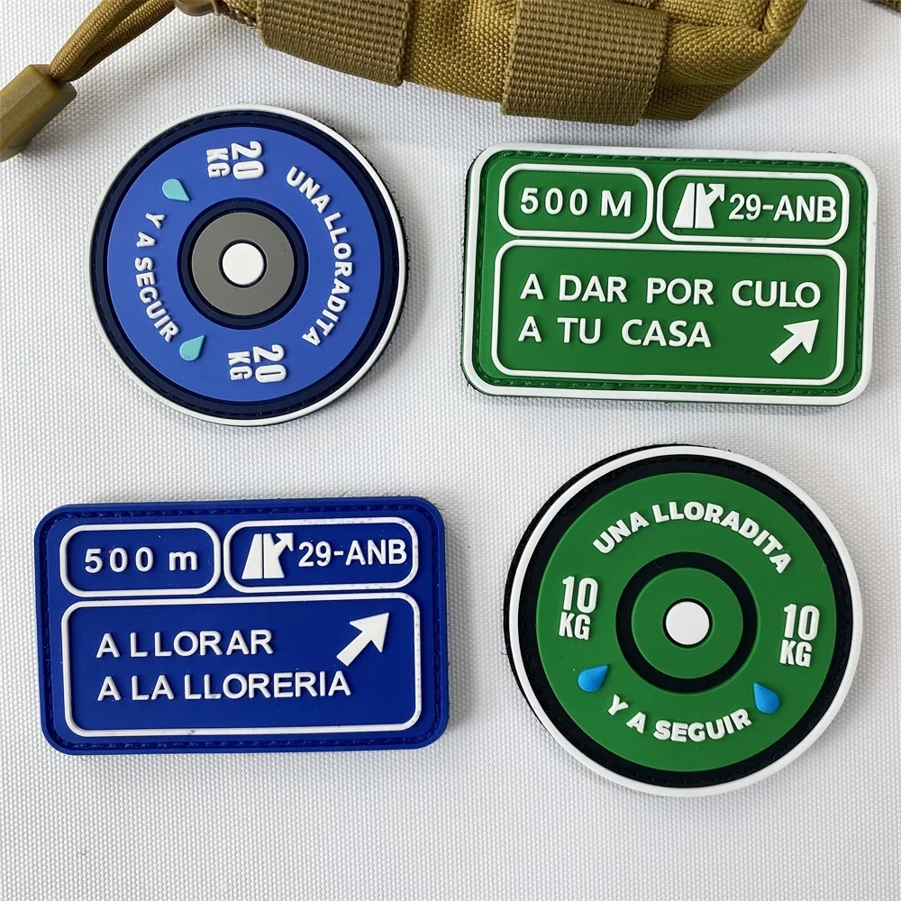 Fitness levantamiento de pesas Panda mono gancho y bucle chica Sexy levantamiento de pesas bordado parche mancuerna PVC mochila táctica pegatina - imagen 4