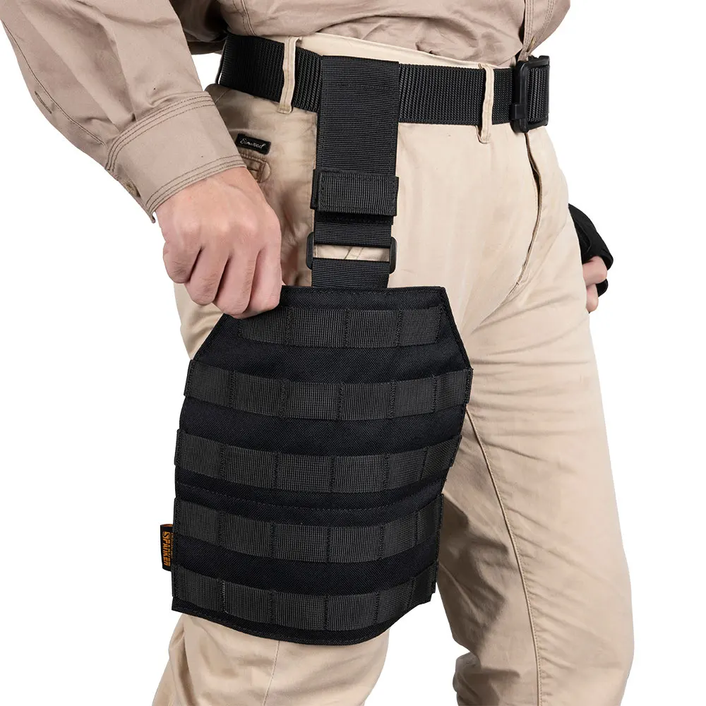 EXCELENTE ELITE SPANKER Panel Colgante Táctico para Pierna con Molle Universal y Bolsa para Pistola Colgante y Accesorios de Caza - imagen 5