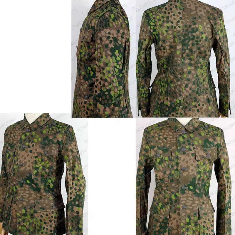 Dot44 uniforme camuflaje guisante algodón lino abrigo pantalones