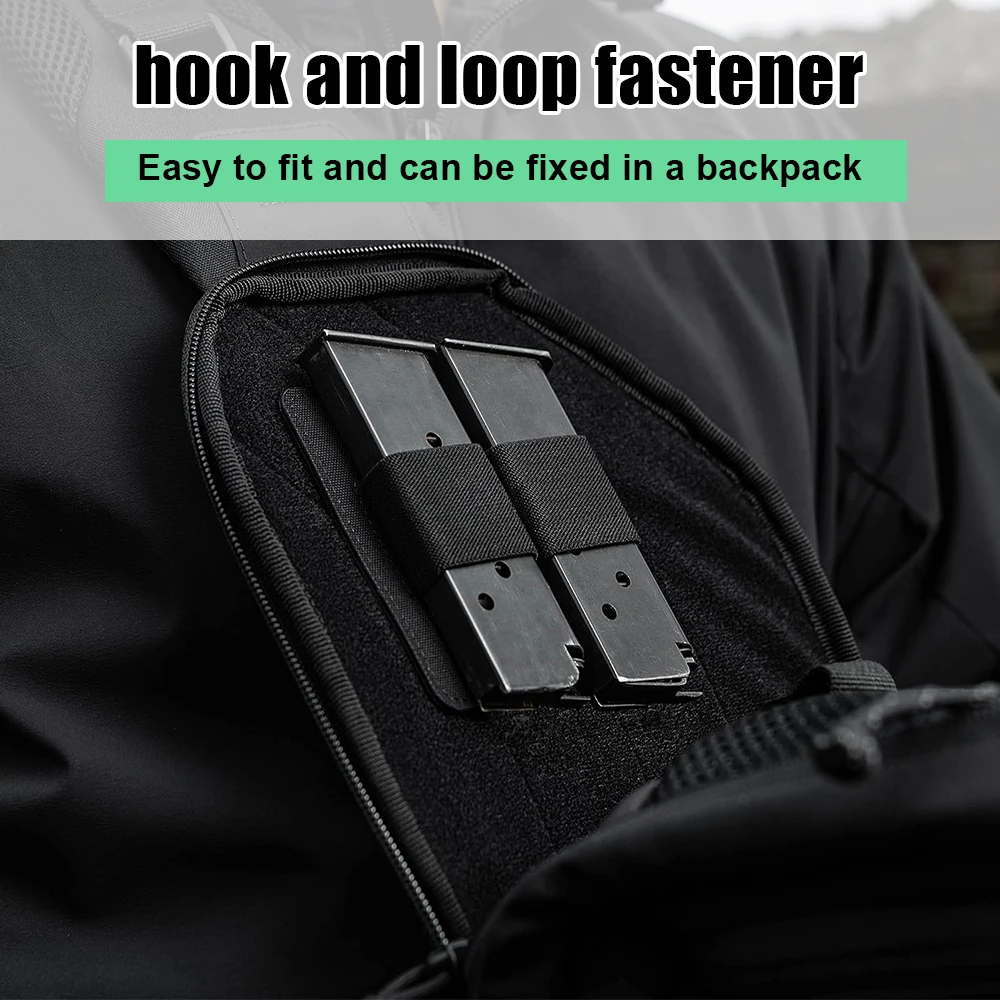 Funda táctica doble para revistas, bolsa de inserción Modular, doble soporte para revistas, mochila, aparejo de pecho, organizador, Panel, sujetadores de gancho - imagen 4