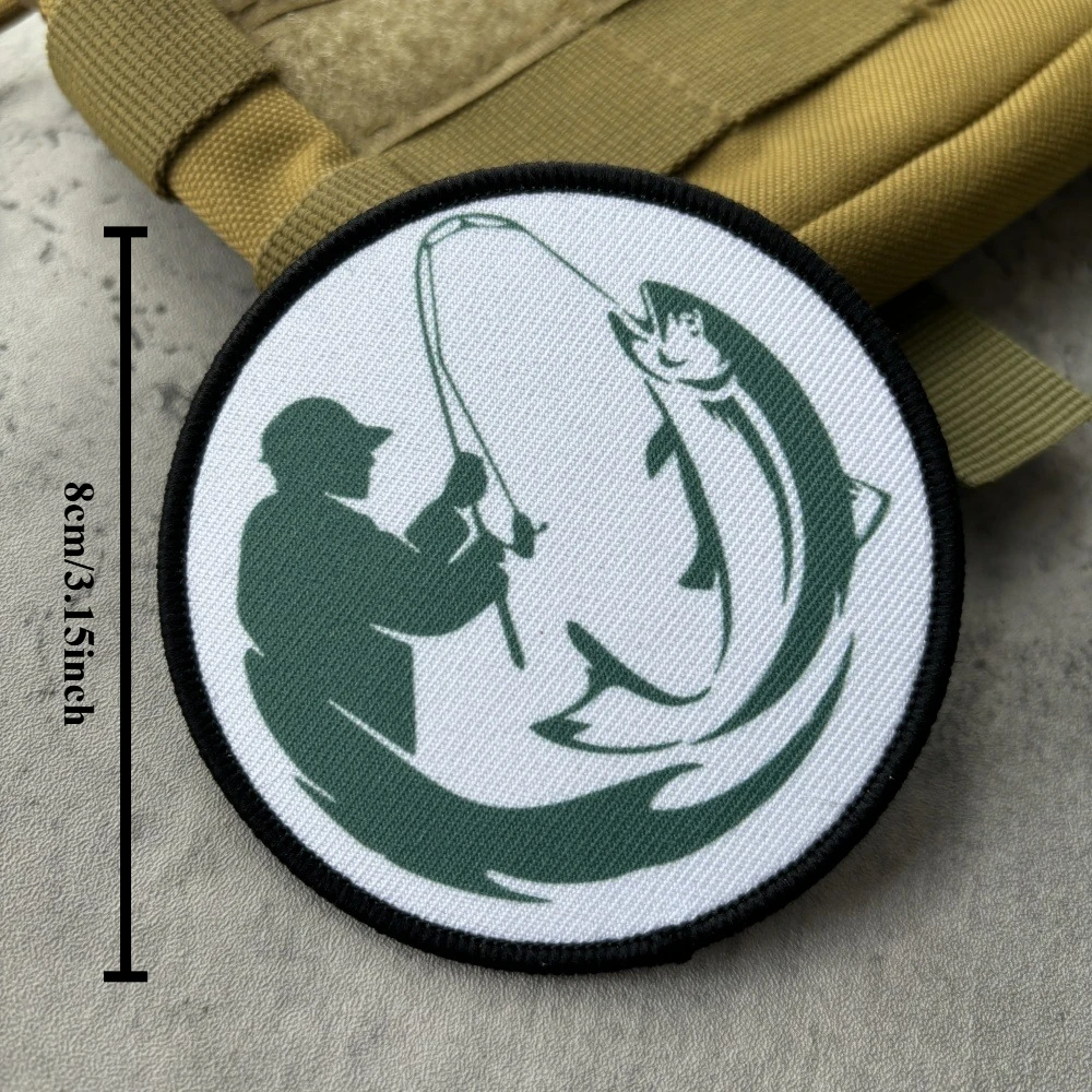 Parche táctico de moral de soldado esqueleto, espada de la justicia, parche de gancho y bucle impreso, insignia militar, brazalete, pegatinas para mochila Chevron - imagen 5