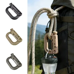 Hebilla de anillo de bloqueo táctico D, mosquetón MOLLE para exteriores, Clip de plástico, tipo broche, chaleco táctico, bolsa, cierre de punto de conexión