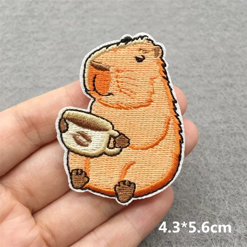 Parches bordados de dibujos animados para ropa, parche de animales bonito, parches para planchar para ropa, insignias DIY en decoración de mochila - imagen 5