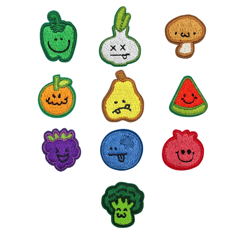 Parches bordados frutas verduras sandía arándanos para ropa y fiestas - imagen 3
