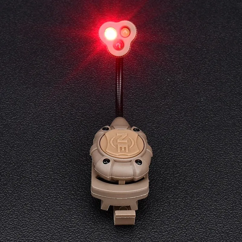 WADSN casco táctico luz Mpls 3 modo LED Helment luces Airsoft militar caza rápida casco luz verde rojo IR - imagen 5