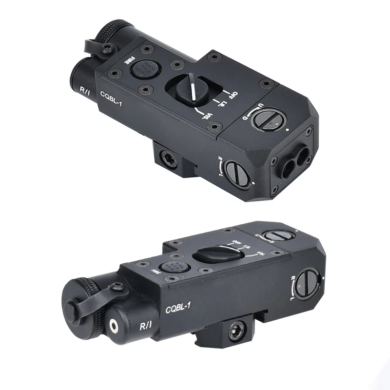 Láser de aluminio con indicador de Metal para armas de caza, accesorios para armas de Airsoft, PEQ15, DBAL, color rojo, verde, azul, con mira de CQBL-1 IR - imagen 3