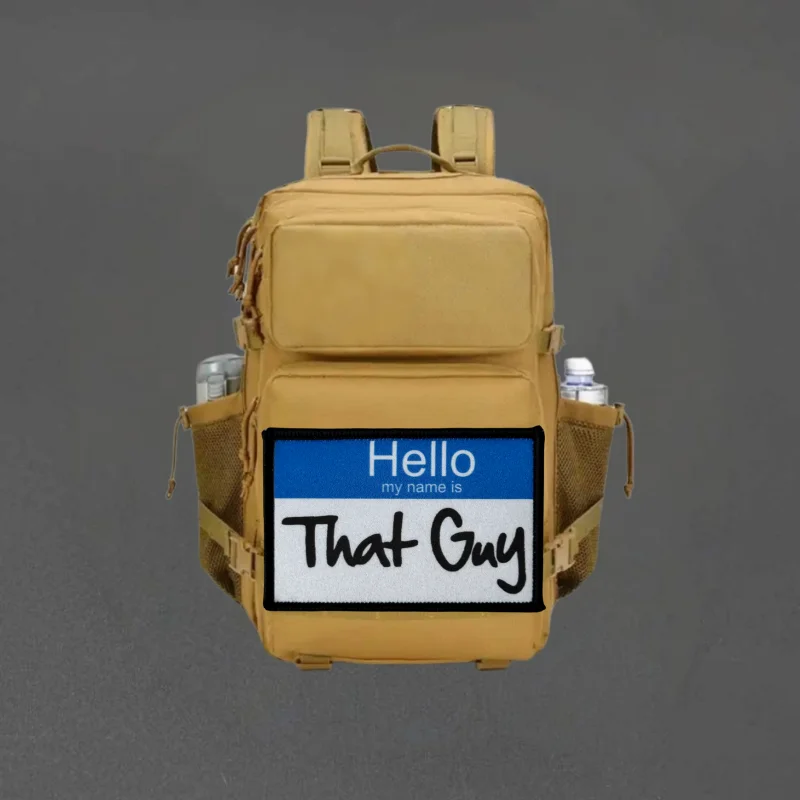 Parche con estampado de texto de Hello, chaleco táctico, sombrero con gancho y bucle, insignia de moral, mochila, pegatinas decorativas, parches para brazalete para ropa - imagen 5