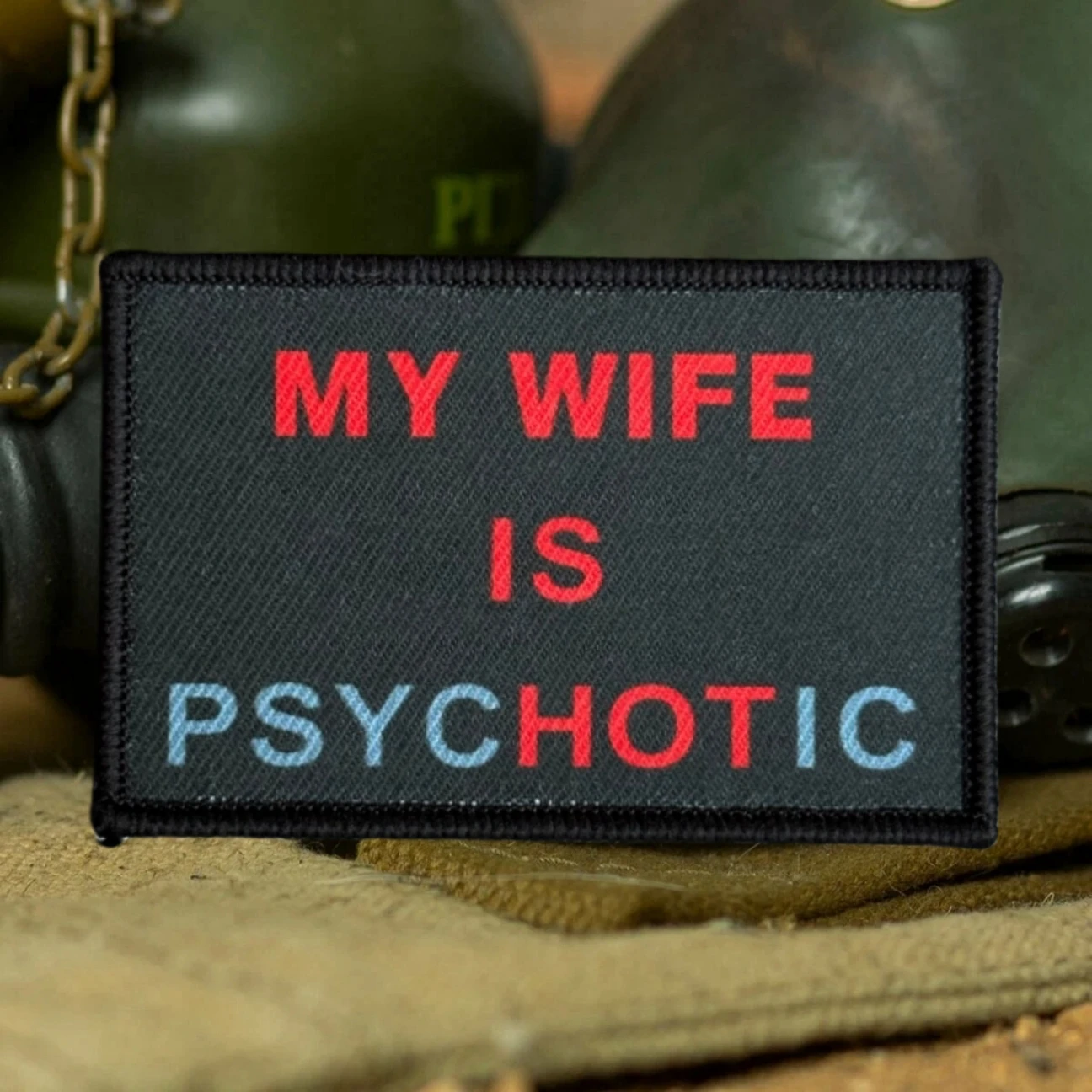 Parche táctico PsycHOTic – Morale patch impreso con velcro - imagen 4