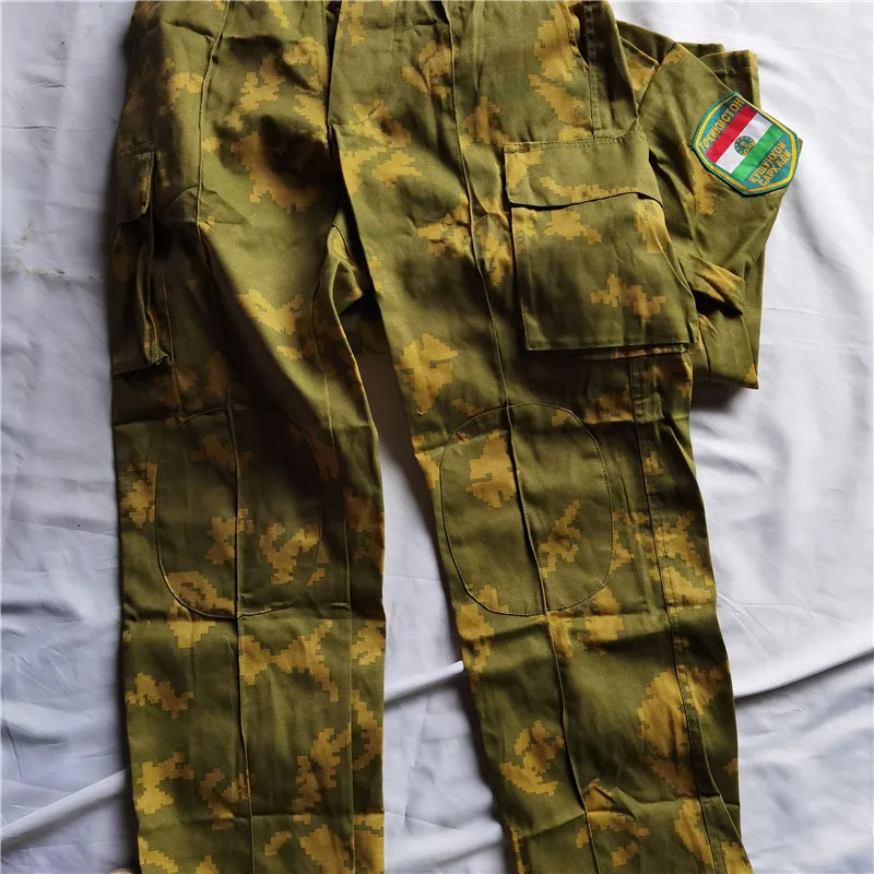 Conjunto de ropa de trabajo de camuflaje con flores amarillas del Tayikistán ruso, ropa de adiestramiento al aire libre, chaqueta y pantalones - imagen 4