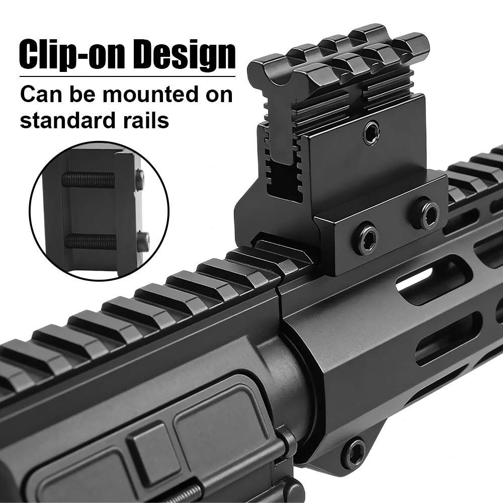 Soporte táctico Picatinny altura ajustable para visor, láser y luz - imagen 2
