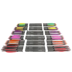 Flechas de carbono con pluma de pavo para arco recurvo