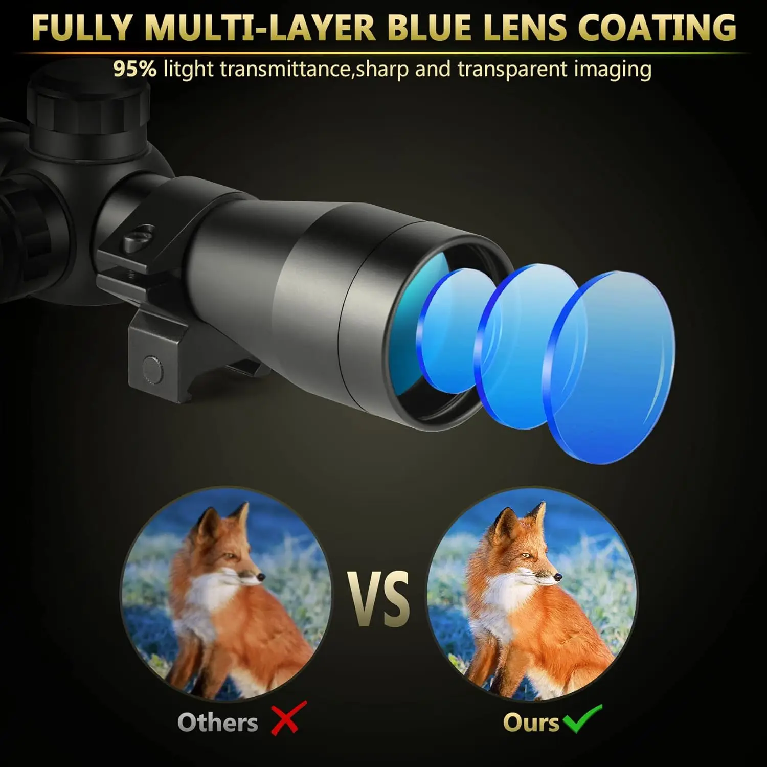 Mira telescópica compacta para Rifle 4x32 3-9x40, óptica de mira para caza, mira telescópica táctica para riel Picatinny de 11/20mm - imagen 2