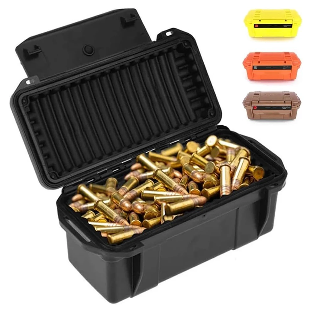 Caja de munición táctica, caja de soporte de carcasa de bala, lata de munición EDC de plástico, caja de almacenamiento de munición ligera de alta resistencia, caja de accesorios - imagen 2
