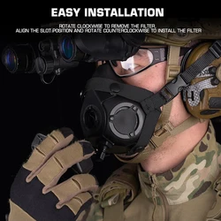 Respirador táctico máscara media cara con radio Airsoft Paintball