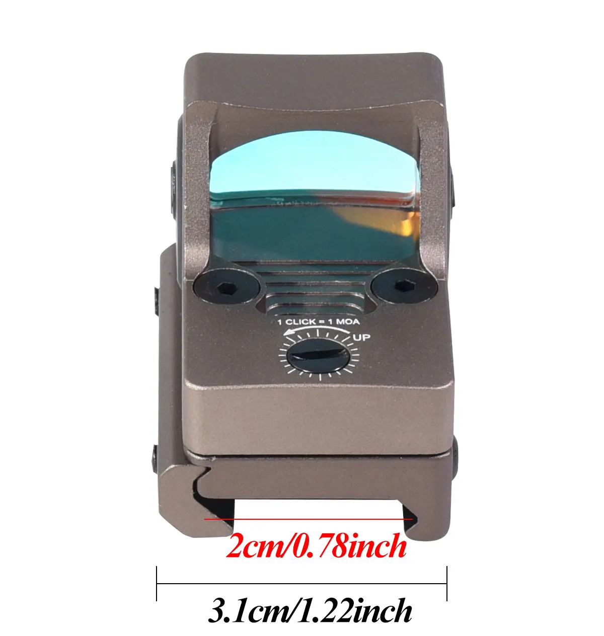 Mira óptica de punto rojo reflejo MOA para caza al aire libre, con marcado Original, compatible con pistola táctica, mira telescópica Airsoft GLOCK, 3,25 - imagen 4