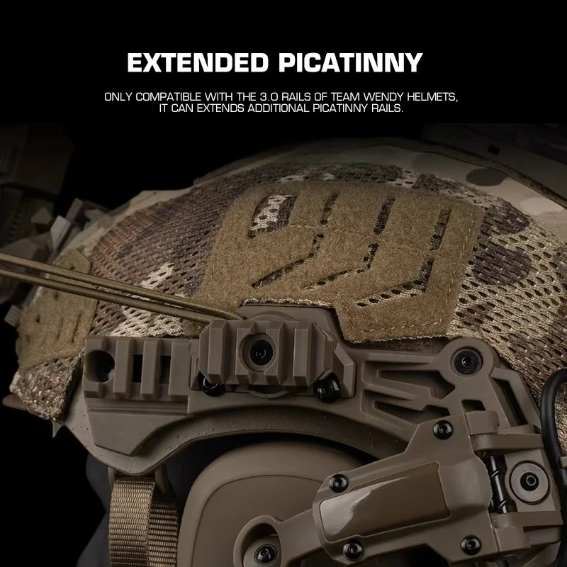 TEAM WENDY 3.0 Tipo Adaptador de lámpara para casco 360 °   Accesorio para casco de caza con rotación multiángulo Acitividades de rescate al aire libre - imagen 3