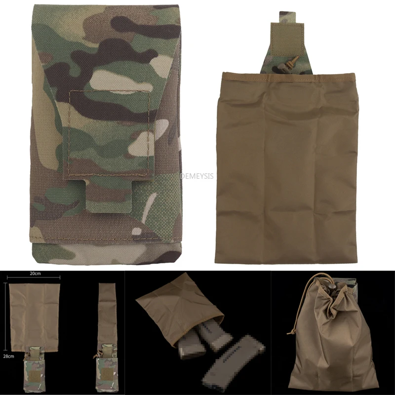 Bolsa táctica para volcar revistas Airsoft CS, bolsas plegadas Molle Mag, bolsa de reciclaje, herramientas de caza y tiro, bolsa de almacenamiento de cintura