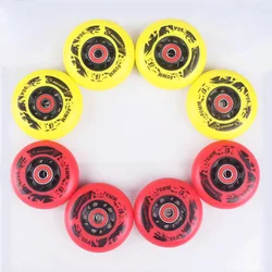 Ruedas de patín en línea Pro 90A, 72mm, 76mm, 80mm, ruedas de PU de alta elasticidad para topes de energía, diapositivas de estilo libre de competición para adultos AMB318