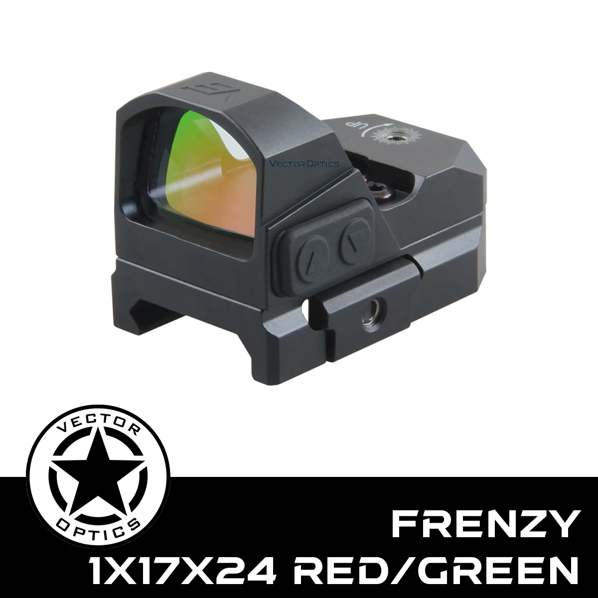 Óptica vectorial Frenzy 1x17x24 5MOA verde/3MOA mira de punto rojo IPX6 impermeable apagado automático para pistola Glock 17 19 9MM 12GA - imagen 2