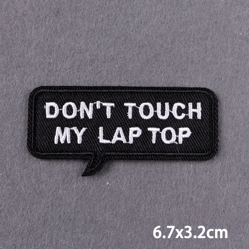 Parche con eslogan indicativo, parches para planchar/coser para ropa, parches termoadhesivos, bordado/parche Fusible, apliques extraños DIY - imagen 5