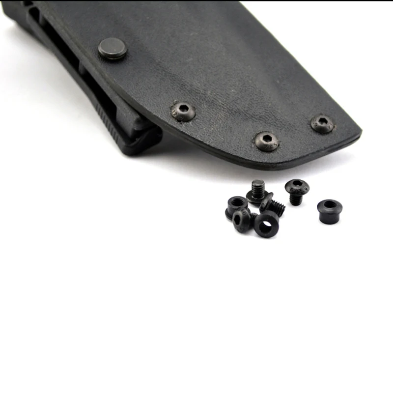 20 juegos tácticos de tornillos de bloqueo de acero inoxidable 416 K, con arandela de aluminio colorida, cuchillo KYDEX, funda, remaches - imagen 3