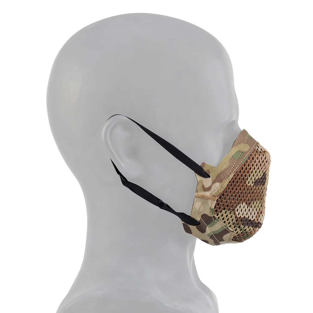 Máscara deportiva MSK1, diseño de silicona transpirable, multifuncional, Airsoft, caza, ciclismo, camuflaje táctico, Paintball, media cara - imagen 3