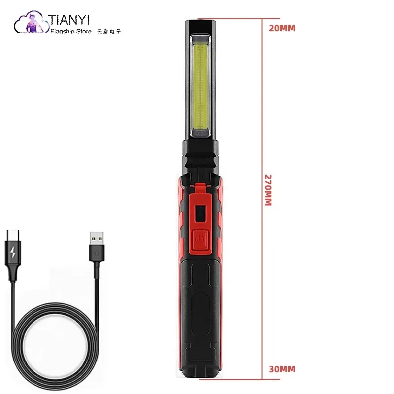 Luz de trabajo led cob plegable, linterna multifunción magnética para tienda de campaña, luz de reparación de coche para exteriores - imagen 4