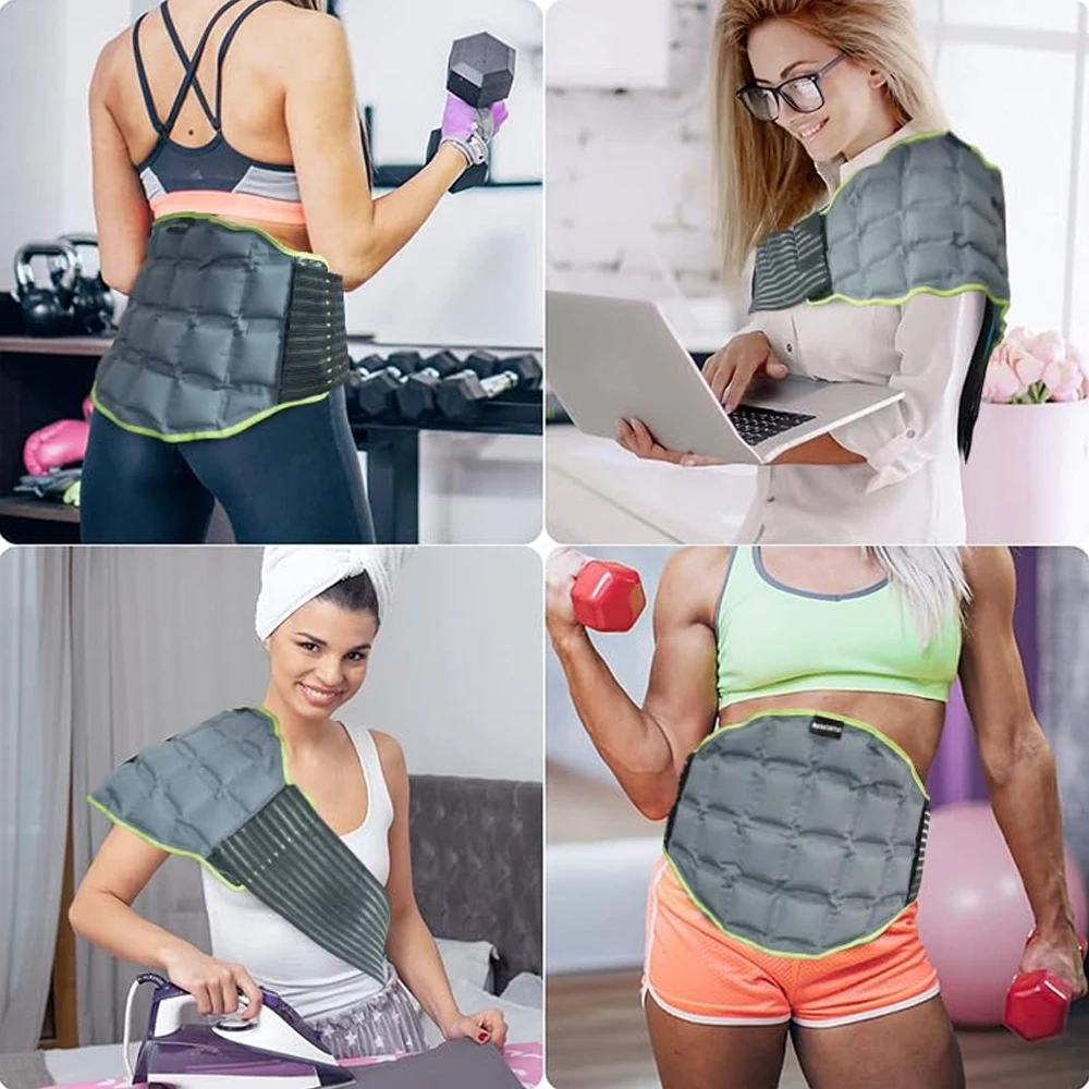 Envolturas de hielo lumbar, diseño de rejilla múltiple, envolturas de enfriamiento para el cuello, compresa fría para lesiones, paquete de calor reutilizable para recuperación de cirugía - imagen 4