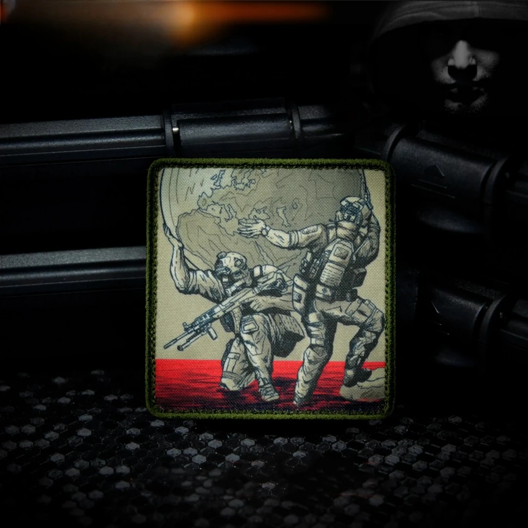 Parche táctico de "Atlanta", insignia de moral, soldados de asalto, brazalete militar, parches de gancho y bucle, ropa, mochila, pegatina impresa - imagen 5