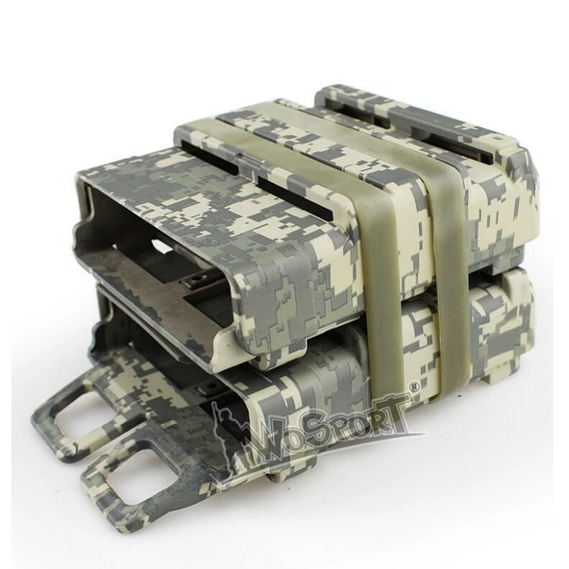Bolsa táctica doble para revista, funda 5,56/7,62 Fast Mag para M4/AK47/AR15 MAG, soporte de polímero, bolsa para cargador, accesorio para Rifle