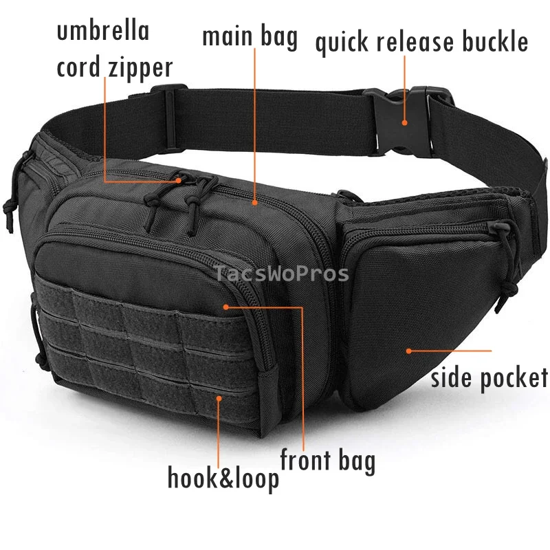 Riñonera táctica para pistola, bolsa de pecho para entrenamiento, senderismo, caza, Airsoft Cs, Paintball, combate - imagen 4