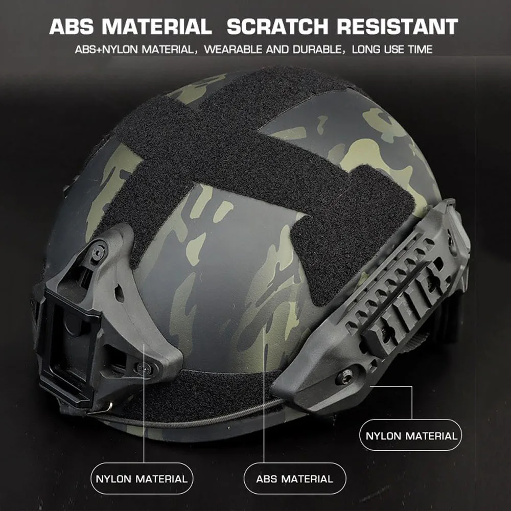 Casco táctico MK engrosado para caza al aire libre, entrenamiento de combate, casco rápido, tiro, Airsoft, deportes de ciclismo, equipo de protección completa - imagen 4