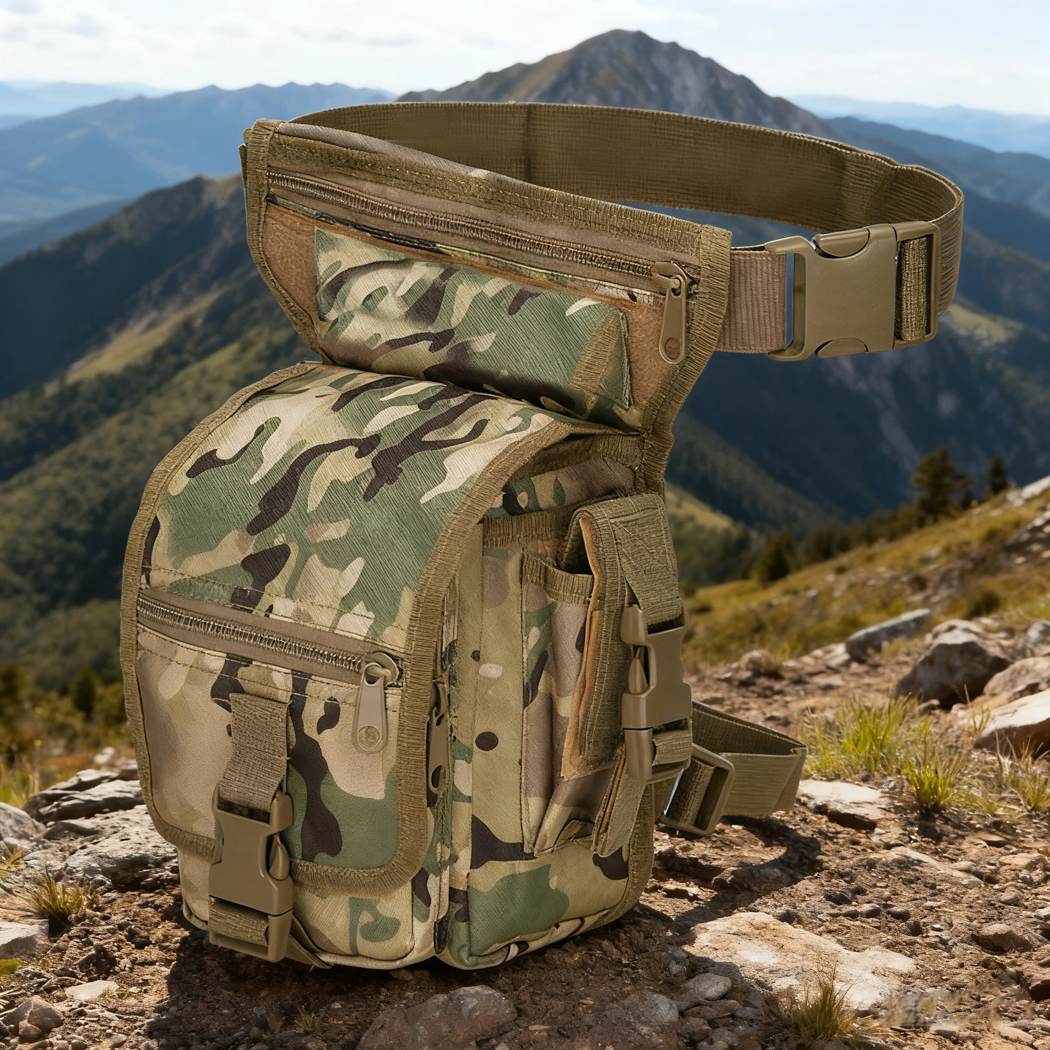 Bolsa táctica militar para pierna, riñonera para muslo, nailon 1000D, accesorios de caza, viaje, senderismo, Camping, bicicleta, bolsa suave