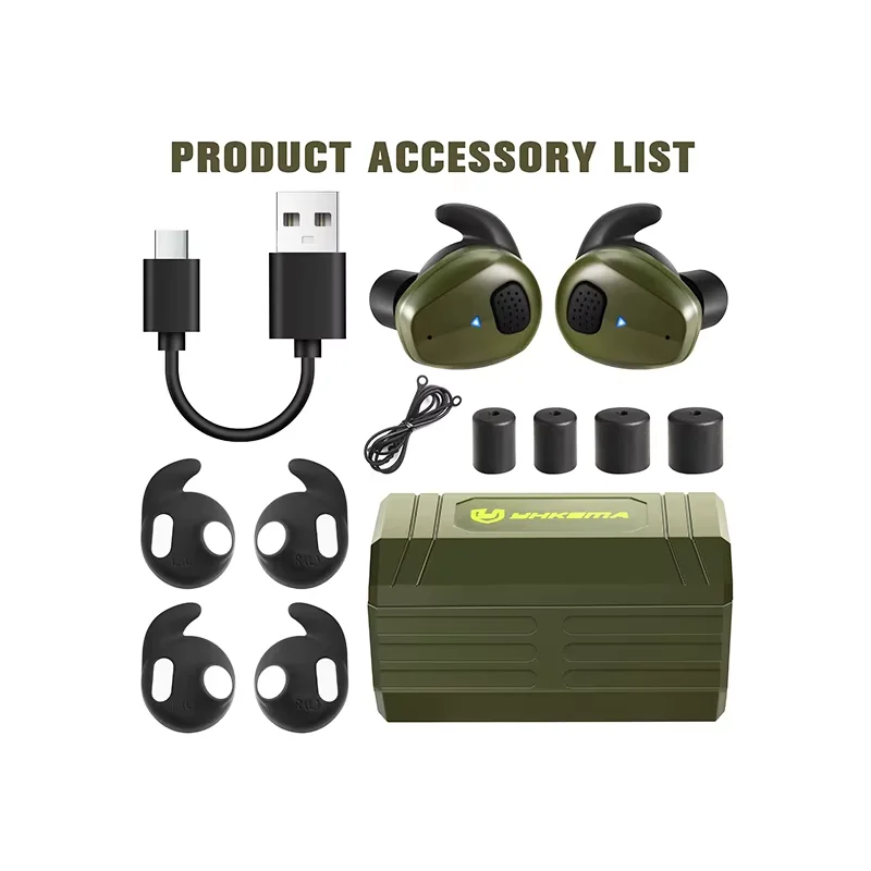 NUEVOS tapones para los oídos tácticos Bluetooth, tapones para los oídos para disparar, auriculares electrónicos de protección contra escucha, protectores auditivos, utilizados para cazar - imagen 3