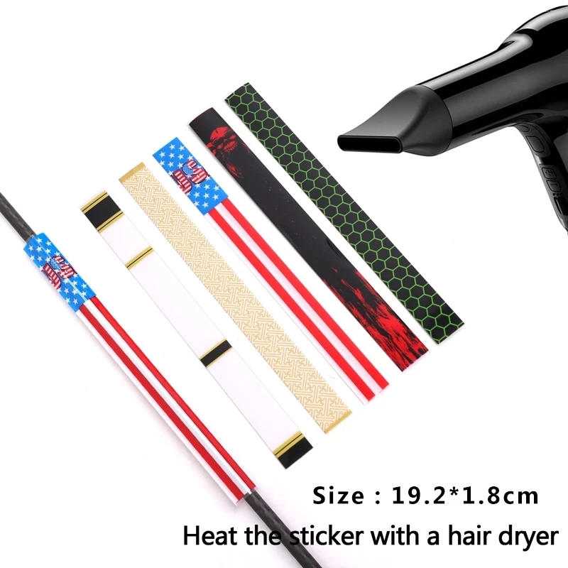 Pegatina de eje de flecha retráctil para tiro con arco, papel de envoltura para madera, bambú, carbono, fibra de vidrio, bricolaje, caza, 15 piezas - imagen 4