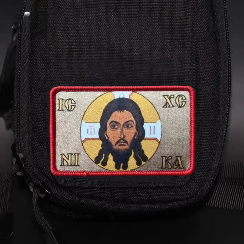 Parche táctico de Jesucristo, insignia con estampado de moral militar, gancho y bucle, mochila, ropa, accesorios decorativos, pegatina, brazalete