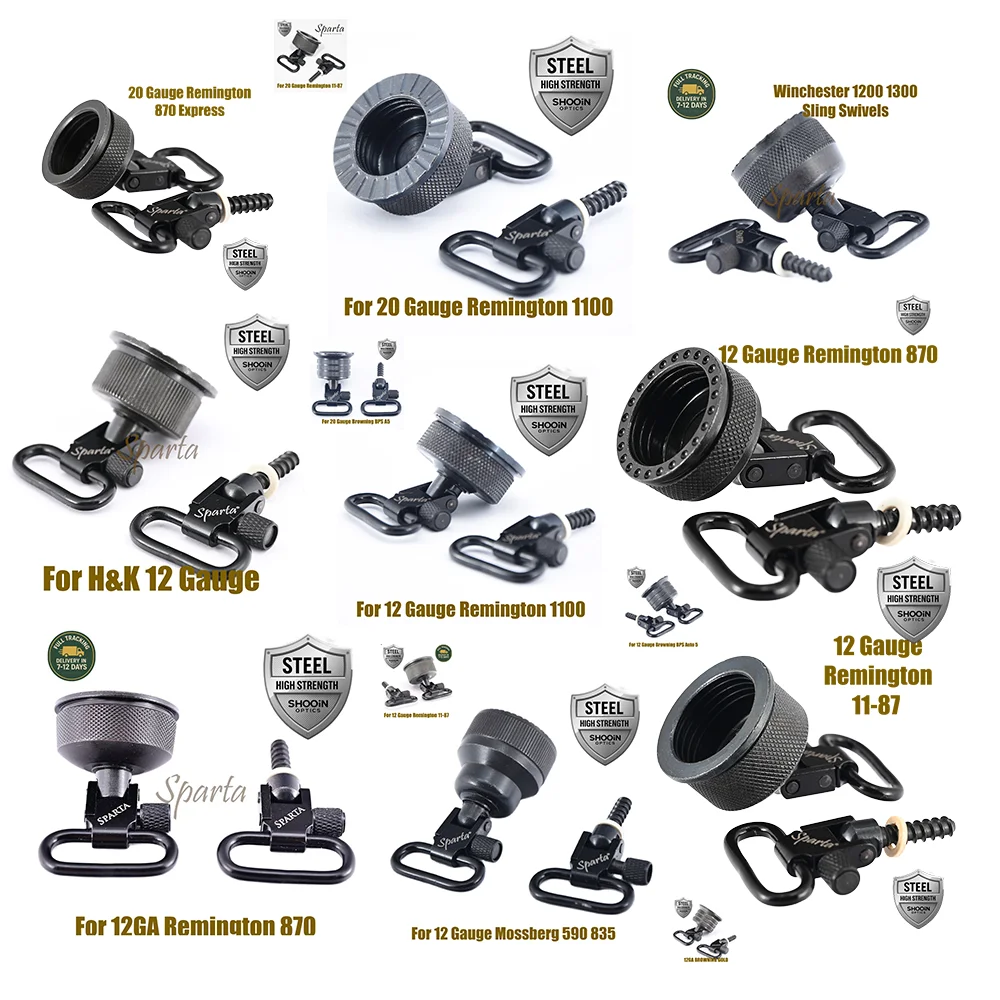 Sparta - Conector giratorio para escopeta de 1 pulgada, hebilla de correa de hombro de separación rápida - imagen 2