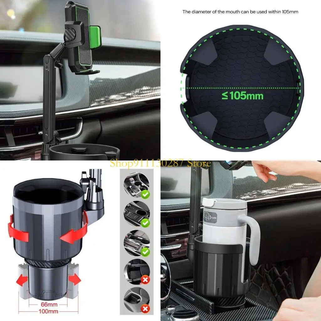 J1HC Multifuncional tazas automóviles automóviles Monte Montaje Soporte teléfono celular Soporte botella para