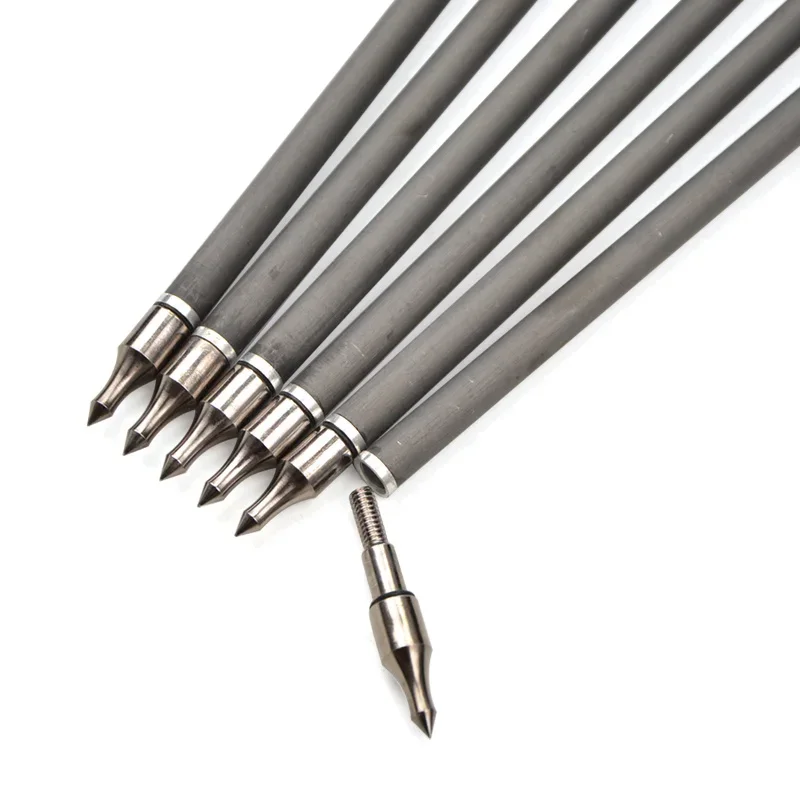 Flechas de carbono para tiro con arco de 35 pulgadas, 500 puntas de objetivo, con plumas de pavo de 4 pulgadas, accesorios de caza, 6/12 piezas - imagen 4