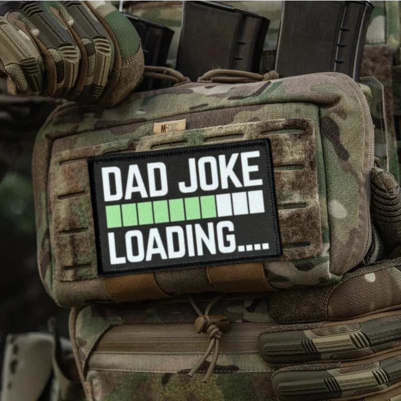 Parche con estampado de broma para papá, chaleco táctico, sombreros con gancho y bucle, insignia de moral, mochila, pegatinas decorativas, parches para brazalete para ropa - imagen 5